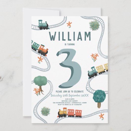 Jongens Cute Modern Blue Travel Kaart (Voorkant)