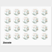 Jongens Cute Safari Verjaardag Ronde Sticker (Vel)