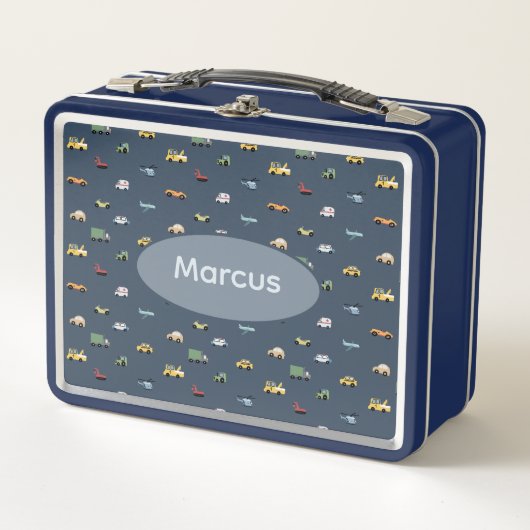 Jongens Cute Transport Auto Patroon monogram Kinde (Voorkant)