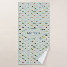 Jongens Cute Transport Auto Patroon monogram Kinde