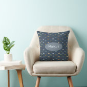 Jongens Cute Transport Auto Patroon monogram Kinde Kussen (Stoel)