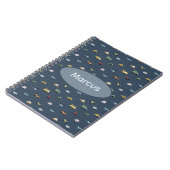 Jongens Cute Transport Auto Patroon monogram Kinde Notitieboek (Linkerzijde)