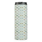 Jongens Cute Transport Auto Patroon monogram Kinde Thermosbeker (Achterkant)