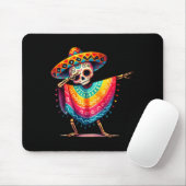 Jongens Dabbing Skelet Cinco De Mayo Feest Sombrer Muismat (Met muis)