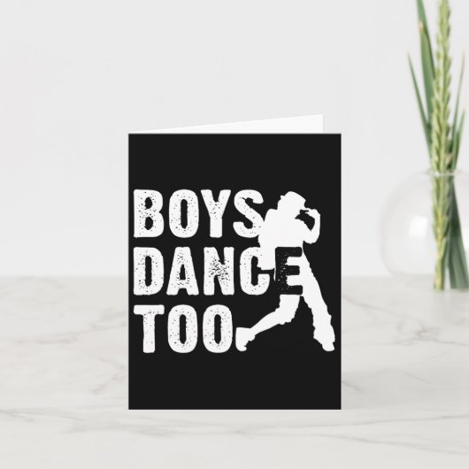 Jongens Dans Te Cool Dancing Dancer Gift Shirt Kaart (Voorkant)