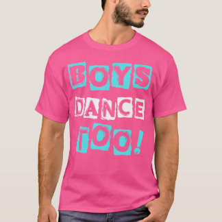Jongens dansen op trendy blok lettertype tik balle t-shirt