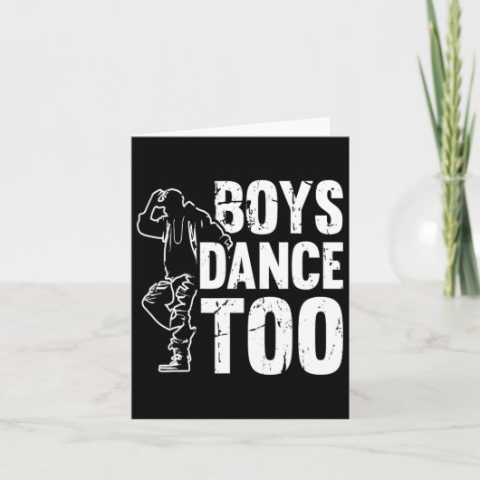 Jongens dansen te cool dansen danser kaart (Voorkant)