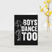 Jongens dansen te cool dansen danser kaart (Gele Bloem)