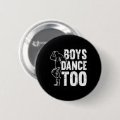 Jongens dansen te cool dansen danser ronde button 5,7 cm (Voorkant /achterkant)
