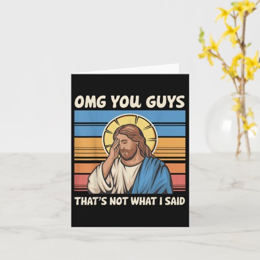 Jongens, dat is niet wat ik zei Jezus Kaart (Gele Bloem)