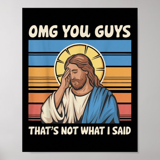 Jongens, dat is niet wat ik zei Jezus Poster (Voorkant)