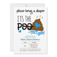 Jongens DIAPER Party Blue POOP Emoji Poofect