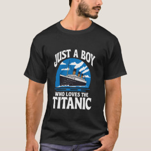 Jongens die gewoon van de RMS Titanic houden T-shirt