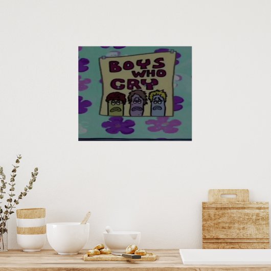 Jongens die huilen poster (Keuken)