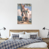 Jongens die in een boom klimmen canvas afdruk (Insitu (Slaapkamer))