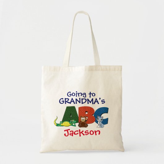 Jongens die naar oma gaan 's nachts pleisters tote bag (Voorkant)