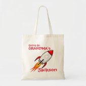 Jongens die naar Oma Overnight Bag- Rocket Tote Bag (Voorkant)