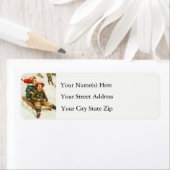  jongens die op kerstavond slapen etiket (Insitu)