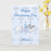 Jongens die Wens dopen Kaart (Gele Bloem)