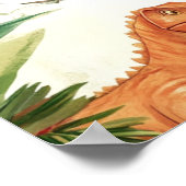 Jongens Dinosaur Verjaardagsfeest Welkom Poster (Hoek)