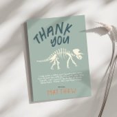 Jongens Dinosaurus Fossiel Graven Verjaardag Bedan Bedankkaart