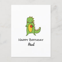 Jongens Dinosaurus Gelukkig Verjaardagsfeest Favor