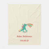 Jongens dinosaurus thema fleece deken cadeau (Voorkant)