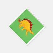 Jongens dinosaurus thema verjaardagsfeestje servet (Hoek)