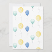 Jongens Dinosaurus Verjaardag Waterverf Kaart (Achterkant)