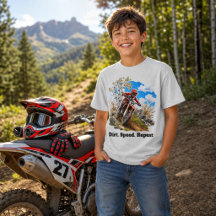 Jongens Dirt Bike Motocross Racing Slogan
