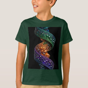 Jongens Donkere Regenboog 3D Kristal Mozaïek T-Shi T-shirt