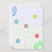 Jongens Donuts Verjaardagsfeestuitnodiging Kaart (Achterkant)