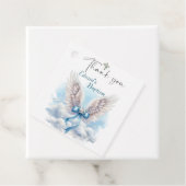 Jongens Doop Blauwe Wolk Bedankjes Labels (In situ)