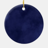 Jongens doop doop blauw keramisch ornament (Achterkant)