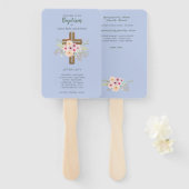 JONGENS Doopprogramma Fan - met sjabloonvelden Handwaaier (Voorkant en achterkant)