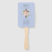 JONGENS Doopprogramma Fan - met sjabloonvelden Handwaaier (Voorkant)