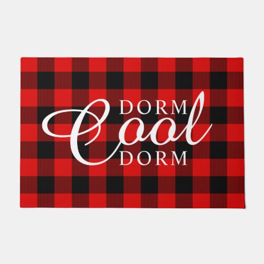 Jongens Dorm Cool Dorm Rustic Cabin Block Squares Deurmat (Voorkant)