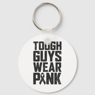 Jongens Draag Roze Borstkanker Bewustzijn Mannen B Sleutelhanger