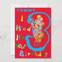 Jongens drie jaar oud gepersonaliseerde Kaart.