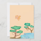 Jongens Drie Rex Derde Verjaardag Uitnodigen Kaart (Achterkant)