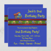 Jongens Dump Truck Verjaardagsfeest Kaart (Voorkant / Achterkant)