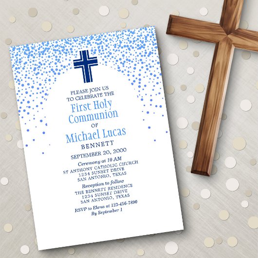 Jongens eerste communie kaart