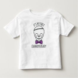 Jongens Eerste Cranioversary Schedel met Bowtie Kinder Shirts