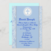 Jongens Eerste Heilige Communauteit Uitnodigingen (Voorkant / Achterkant)