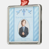 Jongen's eerste Heilige Communie Foto Ornament Kee (Links)