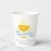 Jongens Eerste Heilige Communie Papieren Bekers (Voorkant)