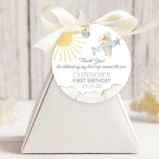 Jongens eerste reis rond de zon bedankjes labels