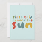 Jongens Eerste Reis Rond De Zon Bedankkaart (Achterkant)