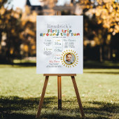 Jongens eerste reis rond de zon verjaardag mijlpaa perfect poster