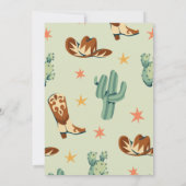 Jongen's eerste Rodeo Verjaardag Cowboy Schattigee Kaart (Achterkant)